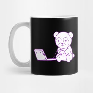 Purple Gaming Panda Contour Mug